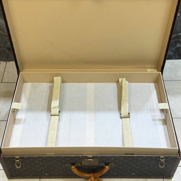 Authentic Vintage Louis Vuitton Monogram Hard Travel Case Trunk Alzer 80 & certi - Picture 12 of 16